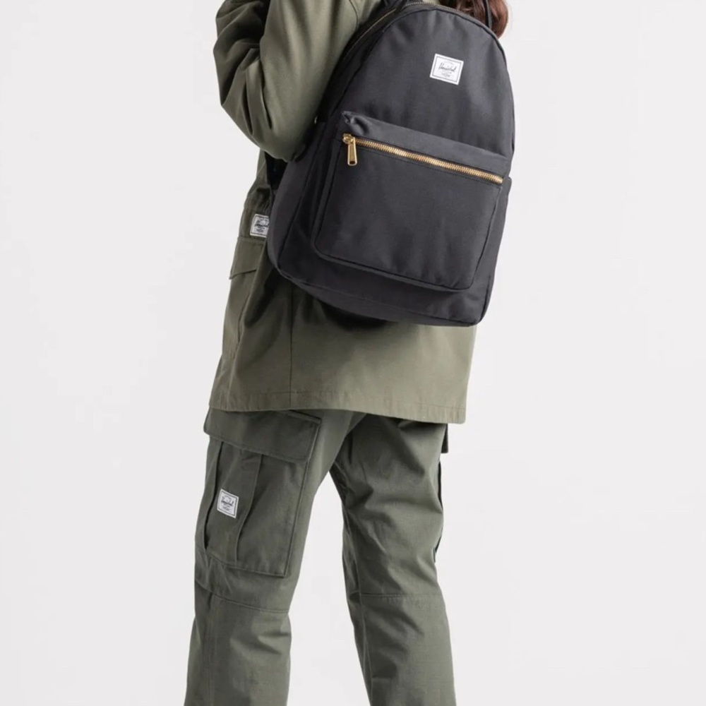 Herschel Supply Company Black Backpack with Gold Accents
